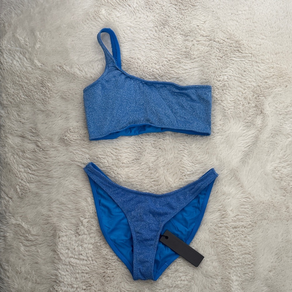 MELROSE BLUE SPARKLE TRIANGL SWIM SET
